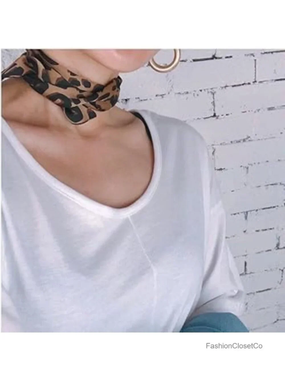 3 Piece Leopard Print Scarf Set Neck Tie Hairband Purse Scarf Polyester